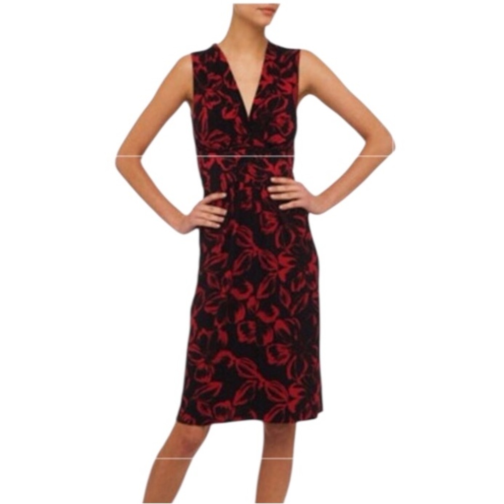 Norma Kamali BLACK Jersey Knit Sleeveless Waist Cinching Wrap Dress
